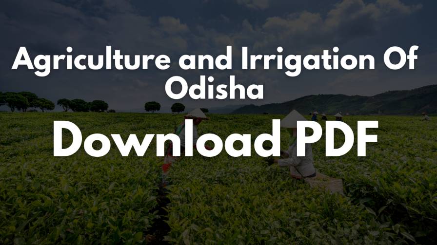 Agriculture and Irrigation of Odisha MCQ PDF